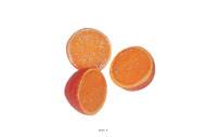 Demi Orange artificielle luxe en lot de 3 en Plastique soufflé D 65 mm